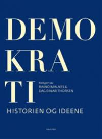 Bokomslag for Demokrati : historien og ideene av Dreyer, innbundet politikkbok med tittel og illustrasjon på forsiden