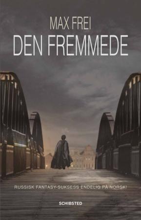 Bokomslag for romanen "Den fremmede" utgitt av Forlaget Vigmostad & Bjørke AS, viser tittel og grafisk design.