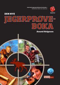 Bok med innbundet omslag av Den nye jegerprøveboka, utgitt av Vigmostad og Bjørke, for jakt og utendørsaktiviteter.