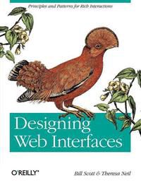 Bokia.no Designing Web Interfaces pocket-bok med prinsipper og mønstre for rike interaksjoner i data- og informasjonsteknologi