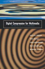 Bilde av bokomslaget for Digital Compression for Multimedia av Elsevier, viser grafikk og diagrammer om data- og informasjonsteknologi.