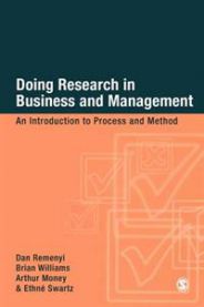 Bokomslag for Doing Research in Business and Management av Sage Publications, om økonomi, finans, næringsliv og ledelse.
