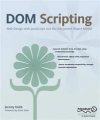 Dom Scripting Pocket av Friends of ED, viser webdesign med JavaScript og Document Object Model på skjermen.