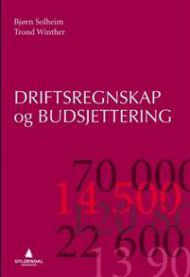 Driftsregnskap og budsjettering i Gyldendal bedriftsøkonomi, viser regnskaps- og budsjettdokumenter på skjerm.