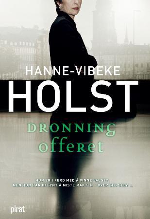 Innbundet roman Dronningofferet av Forlaget Vigmostad & Bjørke, bokomslag med tittel og design.