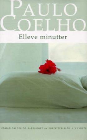 Et innbundet bilde av romanen "Elleve minutter" av Cappelen Damm AS, med omslagsdesign og tittel synlig på forsiden.