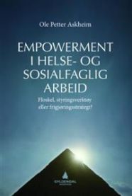 Bilde av boken "Empowerment i helse- og sosialfaglig arbeid" fra Gyldendal, med fokus på psykologi og empowerment i omsorgsyrker.