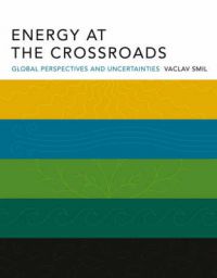 Bokomslag for "Energy At The Crossroads" av MIT Press, med illustrasjon av globale energiperspektiver og usikkerheter.