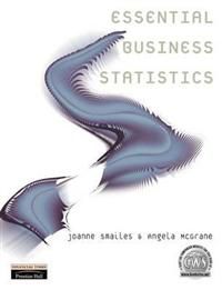 Bokomslag for Essential Business Statistics fra Pearson, Økonomi, finans, næringsliv og ledelse, med fokus på økonomiske data og analyser.