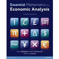 Bokomslag for Essential Mathematics for Economic Analysis av Financial Times/Prentice Hall, fokusert på økonomi, finans og næringsliv.