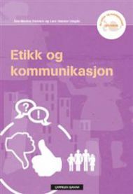 Bildet viser en sykepleiebok fra Damm om etikk og kommunikasjon i helsesektoren.