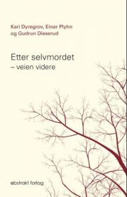 Abstrakt psykologi bok "Etter selvmordet" innbundet, viser en åpen bok med tankevekkende omslag og en refleksiv stemning