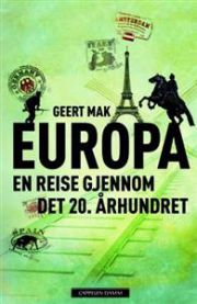 Bokomslag for "Europa: en reise gjennom det 20. århundret" av Cappelen Damm, pocketutgave med kart og historiske bilder.