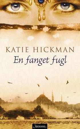 Innbundet roman "Fanget fugl" av Aschehoug & Co, bokomslag med illustrasjon av en fanget fugl.