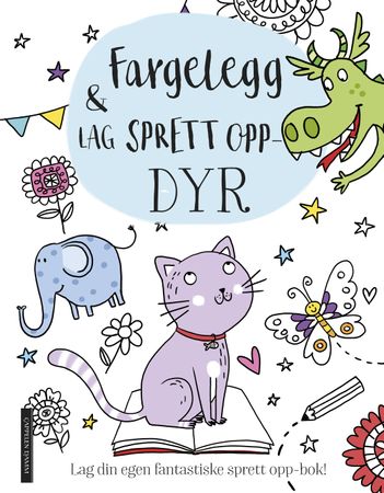 Fargelegg & lag sprett opp-dyr. Lag din egen fantastiske sprett opp-bok!
