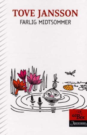 Omslagsbilde av den norske utgaven av "Farlig midtsommer" av Aschehoug & Co, en innbundet skjønnlitteraturbok for barn og ungdom.