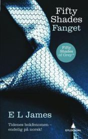 Innbundet roman "Fifty Shades: Fanget" av Gyldendal med bokomslag og tittel på forsiden