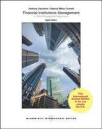 Bilde av finansinstitusjoner management bok fra McGraw-Hill med risiko- og styringskonsepter, viser en åpen bok og notater.