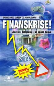 Illustrasjon av finanskrise med boligboble og økonomisk nedgang, relatert til samfunnsøkonomi av Gyldendal