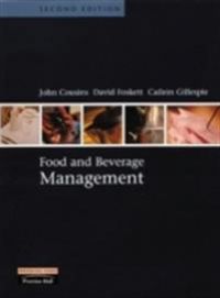 Bokomslag for Food and Beverage Management (Pocket) ledelsesbok fra Pearson, med fokus på mat- og drikkevareledelse.