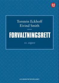 Bilde av boken Forvaltningsrett fra Universitetsforlaget, juridisk bok om offentlig forvaltning og rettsregler.