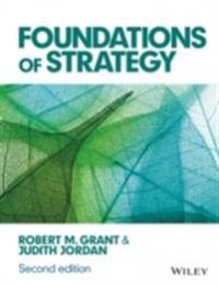 Bokomslag for "Foundations of Strategy" ledelsesbok av John Wiley & Sons, viser en illustrasjon av strategisk planlegging.