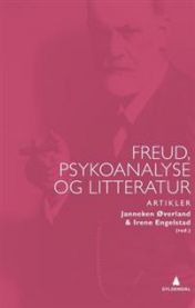 Bokomslag for "Freud, psykoanalyse og litteratur" innbundet utgave, filosofi bok fra Gyldendal med kunstnerisk design