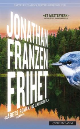 Bokomslag for "Frihet" av Cappelen Damm AS, en oversatt skjønnlitterær bok for voksne med tittel og forfatter.