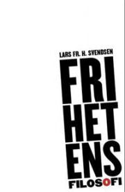 Bokomslag for "Frihetens filosofi" av Universitetsforlaget, viser en illustrasjon av filosofiske symboler og tanker.