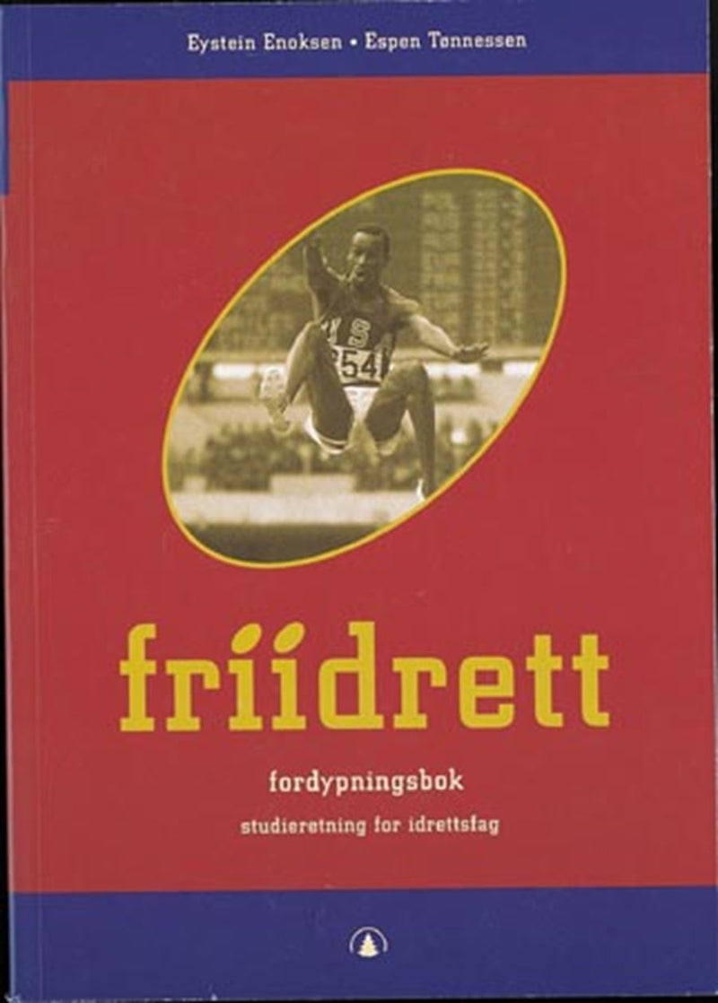 Bok om friidrett fra Gyldendal, med fokus på utendørsaktiviteter og idrettsfag, viser coverbildet av boken.