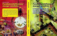Bokomslag for "Fundamentalismens mange ansikter" av Lanser forlag, med bilder av ulike ideologiers symboler og ansikter.