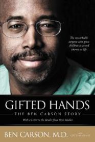 Pocketbok av Gifted Hands: The Ben Carson Story med omslag som viser en illustrasjon av Ben Carson.