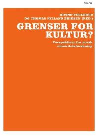 Bokomslag for "Grenser for kultur?" av Pax, med tittel og norsk minoritetsforskning, i pocketformat, med abstrakt design.