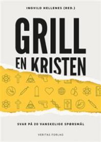 Kristen grill i tre med innskrift "Guds ord" av Veritas forlag, symbol for tro og religion, naturfarget finish