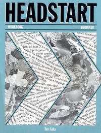 Bok med "Headstart Workbook" for barneskole, utgitt av Bokia.no, viser en åpen arbeidsbok med fargeillustrasjoner og oppgaver.