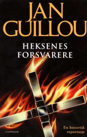 Bokomslag for "Heksenes forsvarere" av Cappelen Damm AS, innbundet utgave, viser historiske bilder og tekst.