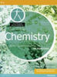 Bilde av Higher Level Chemistry Pocket-bok av Pearson, tilpasset for IB Diploma, med vitenskapelige diagrammer og kjemiske strukturer.