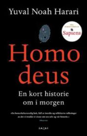 Bokomslag for "Homo Deus – En kort historie om i morgen" av Bazar Forlag, innbundet historie om fremtidige utviklinger