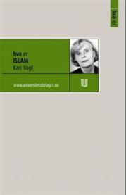 Bokomslag for "Hva er islam" av Universitetsforlaget, viser en illustrasjon som representerer islamsk kultur og symboler.