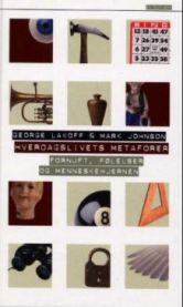 Bokomslag for Hverdagslivets metaforer av Pax, med illustrasjon av menneskehjernen og språklige metaforer.