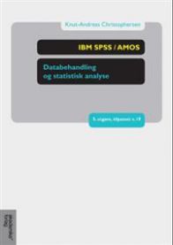 IBM SPSS og AMOS programvare for dataanalyse og statistisk behandling, vist på skjerm med grafikk og analyseverktøy.