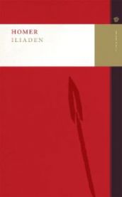 Bokomslag for Iliaden pocketutgave av Samlaget, litteraturklassiker med antikk gresk krigshistorie.