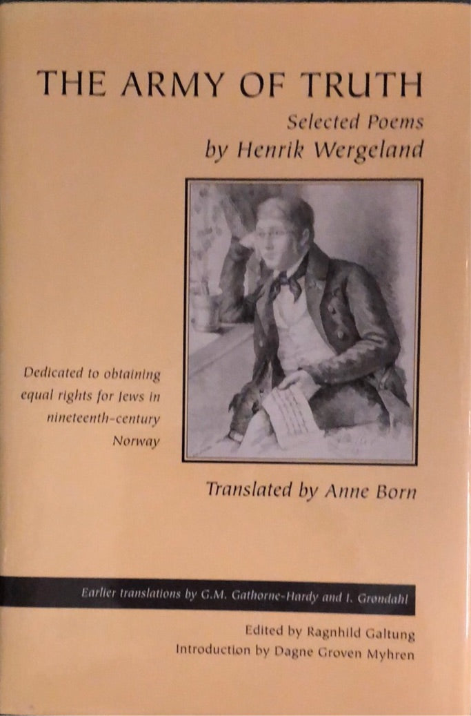 Bokomslag for "The Army of Truth: Selected Poems" med tittel og forfatter på omslaget, innbundet bok i norsk utgave