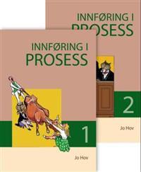 Bokomslag for "Innføring i prosess I - II" av Calax, jusbok med tittel og design på forsiden.