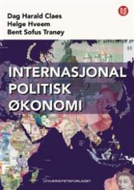 Bokomslag for "Internasjonal politisk økonomi" innen politikk av Universitetsforlaget, vises med bokomslag og tittel.