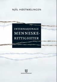 Bilde av boka "Internasjonale menneskerettigheter" innen jus, utgitt av Universitetsforlaget, med fokus på menneskerettigheter.