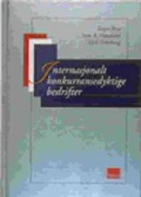 Innendørs bilde av en bok med tittelen "Internasjonalt konkurransedyktige bedrifter" av Tano Aschehoug, markedsføringsbok i innbundet format.