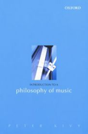 Bokomslag for "Introduction to a Philosophy of Music" av Oxford University Press, pocketutgave, med tekst og musikknotater.