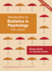 Bokomslag for "Introduction to Statistics in Psychology" pocketutgave av Pearson, viser bokens tittel og psykologiber.