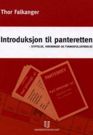 Bokomslag for "Introduksjon til panteretten" av Universitetsforlaget, viser bokens tittel og design.